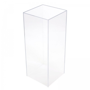 Socle acrylique carré carré acrylique clair 