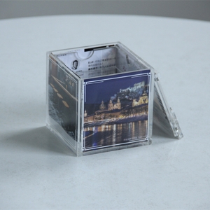 dernière conception cinq côtés acrylique cube cadre photo 