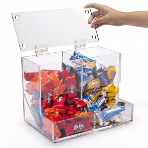 Boîte en carton acrylique transparente avec couvercle 