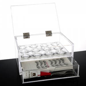 nouveau acrylique beauté cils boîte de rangement cosmétique organisateur de cas 