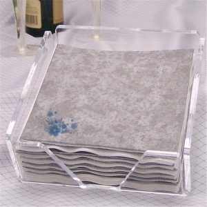 fabricant de porcelaine boîte de tissu acrylique carré pour hôtel / restaurant / maison 