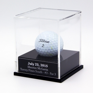 Vente chaude acrylique balle de golf vitrine 