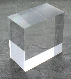 bloc acrylique transparent solide - 2 