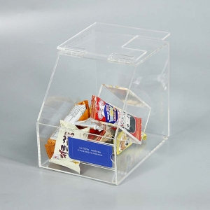 boîte de bonbons acryliques de couleur claire de forme carrée 