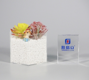 Pot en acrylique transparent à 4 côtés en plexiglas 