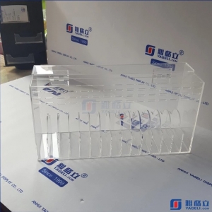 Support pour boîte de distributeur d'étiquettes en acrylique transparent 
