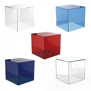 Boîte de rangement rectangulaire en acrylique transparent avec couvercle 