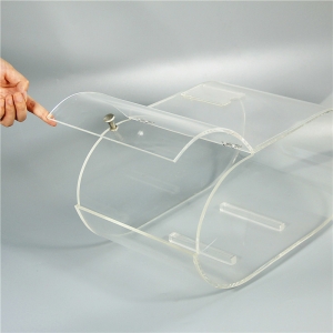 Boîte acrylique avec charnière couvercle transparent pour bonbons 