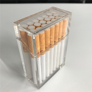 Boîte à cigares en acrylique transparente avec couvercle 