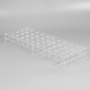Présentoir de tube acrylique transparent 40 emplacements 