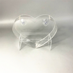 Vase en cristal en forme de coeur personnalisé 