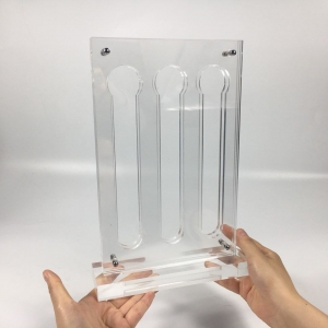 support de porte-capsule de café en acrylique transparent détachable à double face
 