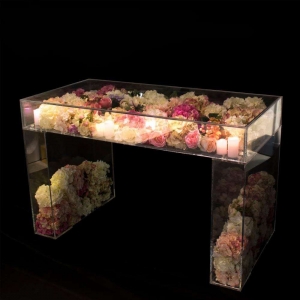 plexiglass clair support de table en acrylique mariage 