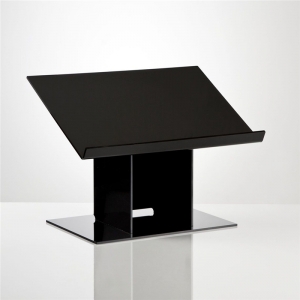 mini lutrin portable acrylique de comptoir noir pour usage de bureau 