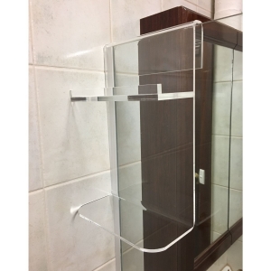 acrylique suspendu personnalisé étagères de salle de bains douche caddy 