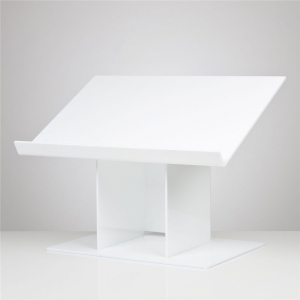 mini lutrin portable acrylique blanc de comptoir pour usage de bureau 