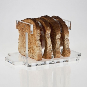 Support en gros de pain de perspex transparent de pain grillé 