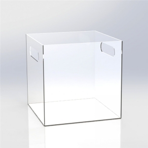 empiler une boîte de rangement pour disque vinyle acrylique transparent 