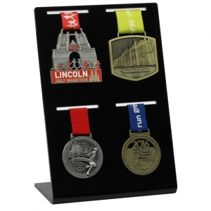 affichage direct acrylique de médaille de bureau d'usine de vente pour quatre médailles 