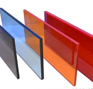 feuille acrylique moulée translucide colorée / pmma / perspex / plexiglas 