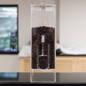 wholesale distributeur de grains de café acrylique personnalisé 