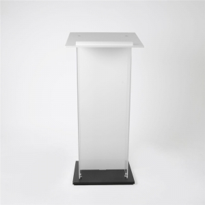 le luminaire affiche un pupitre de podium en acrylique transparent personnalisé 