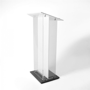 le luminaire affiche un pupitre de podium en acrylique transparent personnalisé 