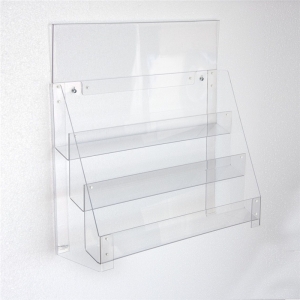 présentoir de brochure acrylique transparent à 4 niveaux 