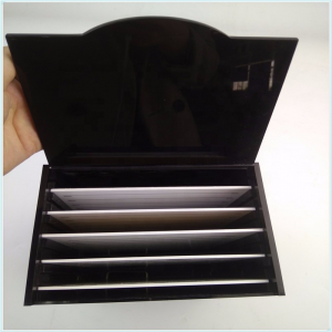 en gros acrylique noir 15 carreaux de cils de stockage organisateur 