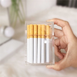 boîte à cigares acrylique transparente 20 autocollants 