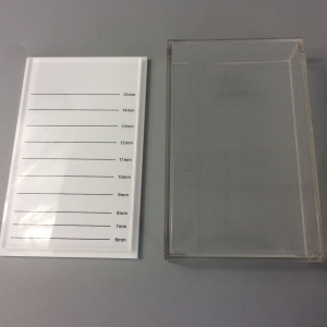plateau de cils en acrylique transparent 