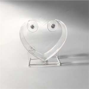 Vase en acrylique en forme de coeur Bling 