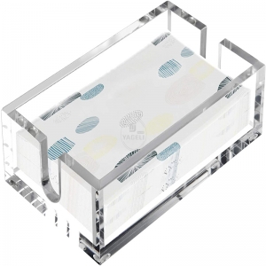 Porte-serviettes pour invités en papier acrylique lucite rectangle en gros transparent 