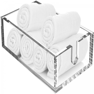 Porte-serviettes en acrylique transparent pour porte-serviettes en lucite personnalisé 