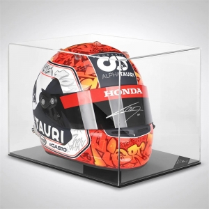 Mini vitrine de casque de football en acrylique transparent personnalisé
 