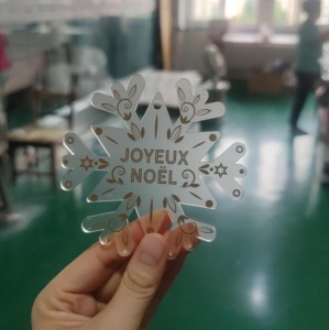 Ornement de Noël en acrylique transparent cadeaux décoration de Noël 