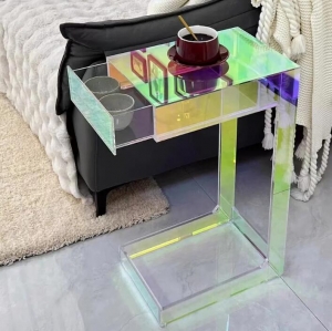 table d'appoint en acrylique avec tiroir
         