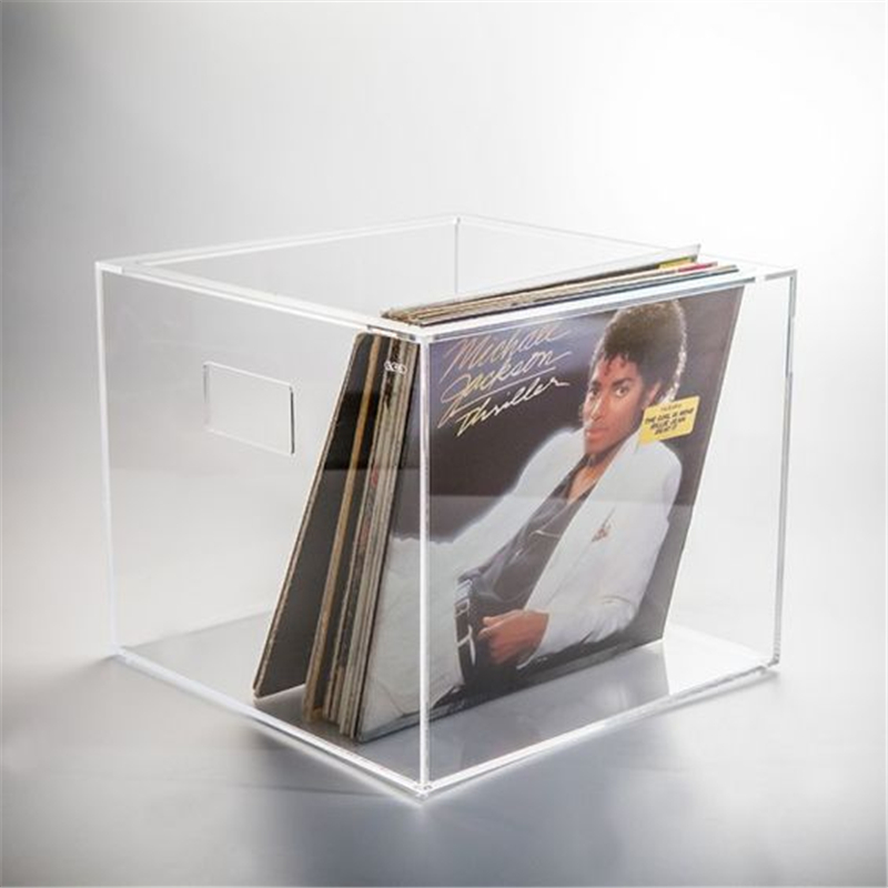Boîte à disques en vinyle acrylique, support de stockage de