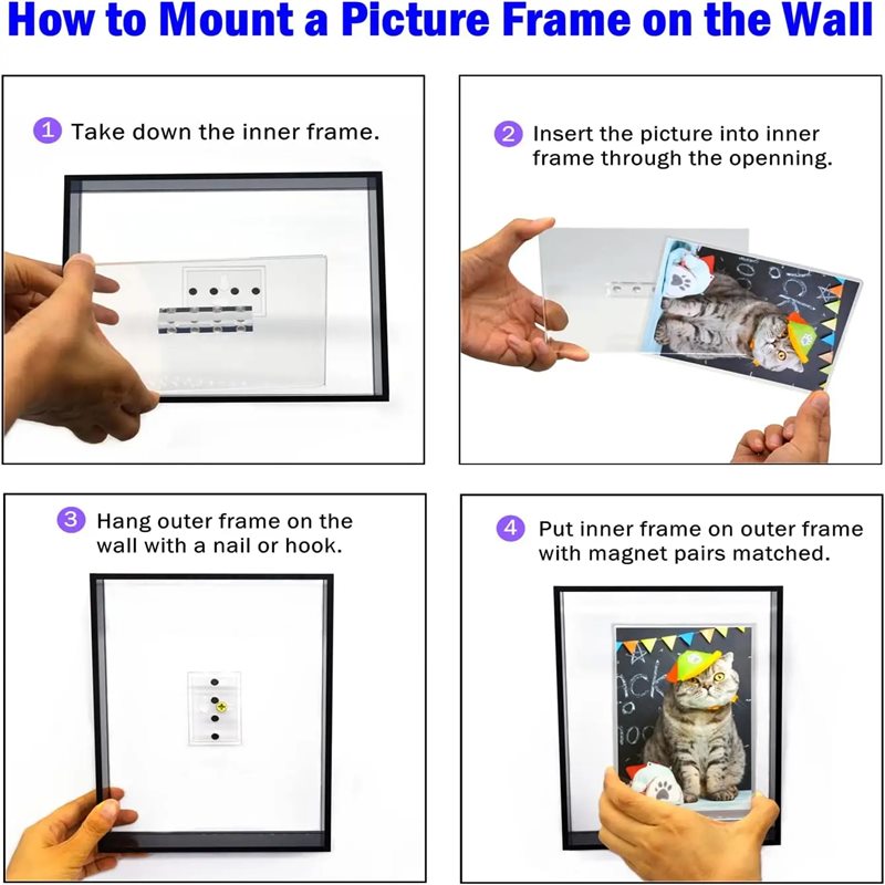 multicolor acrylic picture frame