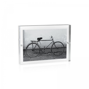 Cadre photo acrylique maganet transparent avec deux côtés 