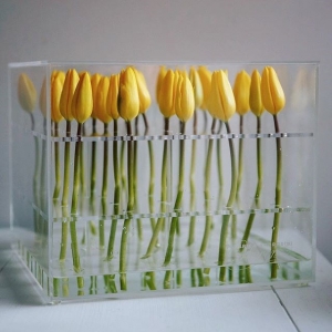 Boîte de rangement de fleurs acrylique