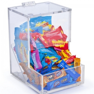 Conteneur acrylique de stockage de nourriture transparent