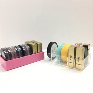 Organisateur compact de maquillage acrylique rose 