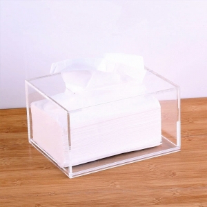 Boîte à papier acrylique transparente 