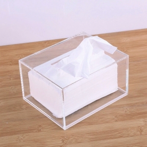 Boîte à papier acrylique transparente 