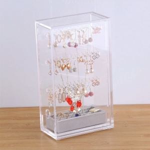 Boîte acrylique claire d'affichage de bracelet de bijoux acrylique clair