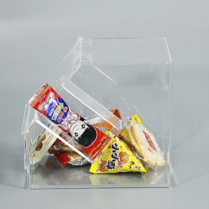 boîte de bonbons acryliques de couleur claire de forme carrée