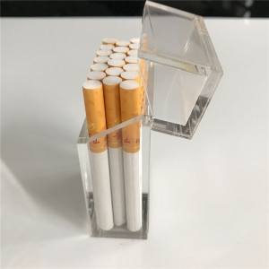 Boîte à cigares en acrylique transparente avec couvercle 