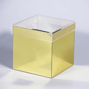 boîte en acrylique doré