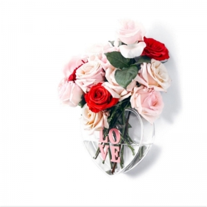 vase à fleurs en acrylique de luxe sur pied